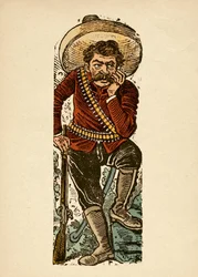 "Genovevo af O". Portræt af den revolutionære Genovevo of the O (1876-1952) under ledelse af Emiliano Zapata (1879-1919) Mexico 1910-1912