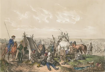 En scene fra uafhængighedskrigen i Ungarn i 1849, ca. 1849