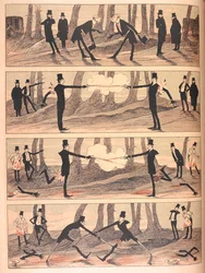 En duel med svære forhold. (se også fil F60136-61 for hele historien).