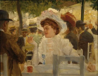 Praterszene fra Wien (Dame med hat)