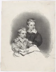 Kronprins Franz Joseph og ærkehertug Ferdinand Maximilian Josef som børn
