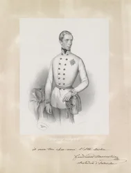 Portræt af den unge ærkehertug Ferdinand Maximilian i uniform