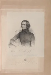 Portræt af Franz Liszt 1811-1886, 1838.
