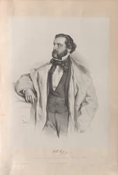 Portræt af operasangeren Achille De Bassini 1819-1881, 1854.