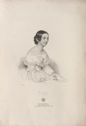 Portræt af operasangerinden Rita Gabussi 1810-1891, 1840.