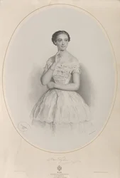 Portræt af ballerinaen Marie Taglioni 1804-1884, 1853.