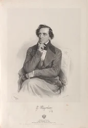 Portræt af komponisten Giacomo Meyerbeer 1791-1864, 1847.