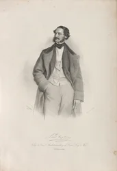 Portræt af danseren, koreografen og balletmesteren Paul Taglioni 1808-1884, 1856.