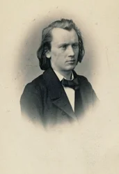 Portræt af komponisten Johannes Brahms 1833-1897, ca 1863.