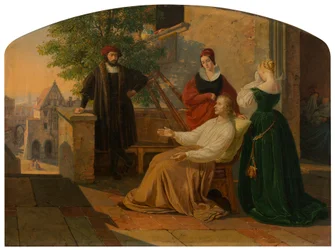 De sidste øjeblikke af Lucas van Leyden, 1843