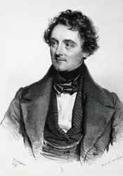 Portræt af Johann Nepomuk Eduard Ambrosius Nestroy (Wien