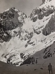 Album "Min verdenskrig - minder om den sydvestlige front i Kärnten, Italien, Trentino-Alto Adige) 31/03/1915-12/11/ 1918 - Josef Zohles Vienna ": soldat i Alperne (s/h ph)