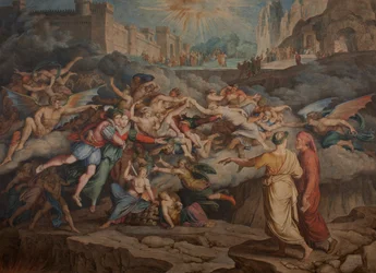 Dante og Vergil i helvedes anden kreds, 1823.
