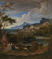 Heroisk landskab med regnbue, 1824.