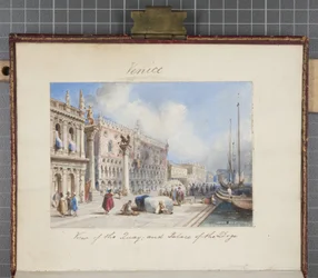 Venedig, indsat i Thomas Moodys Journal af en tur gennem Schweiz og Italien, 1822 (wc på papir)