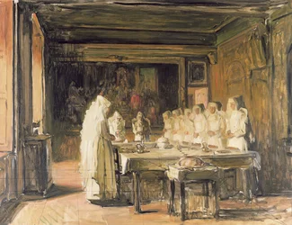 The Sisters of the Hospice de Beaune Saying Grace, slutningen af det 19. århundrede