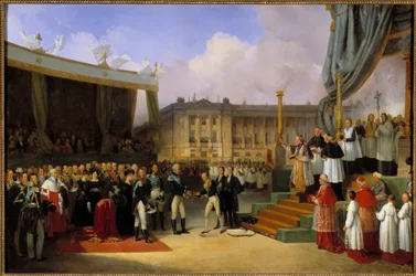 Charles X lægger og lægger den første sten af monumentet til minde om Ludvig XVI den 3. maj