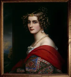 Portræt af Amalie von Schintling Maleri af Josef Karl Stieler (1781-1858) 1831 München. Chateau De Nymphenburg