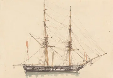 Enkelt Brigantine, Sejl rullet