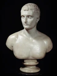 Buste af Charles Marie Bonaparte (1746-1785), far til Napoleons marmorskulptur af Joseph Charles Marin (1759-1834) Paris fra det 19. århundrede, Thiers Foundation