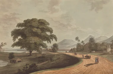 Fort Marlborough fra Old Bencoolen, Sumatra, 1799
