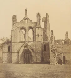Kirkstall Abbey. Fra Vesten, 1850