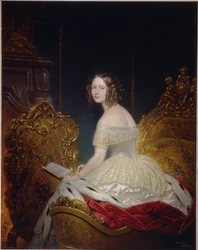 Prinsesse Marie Charlotte Frederique af Württemberg (1807-1873), storhertuginde Helene af Rusland (Prinsesse Friederike Charlotte Marie af Württemberg, storhertuginde Elena Pavlovna af Rusland). Maleri af Joseph Desire Court (1797-1865), olie på lærred