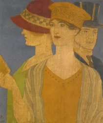 Arts and Crafts Movement: Besøgende på en udstilling af Southall, Joseph Edward (1861-1944)