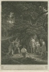 Boscobel - The Royal Oak: gravering, april 1800