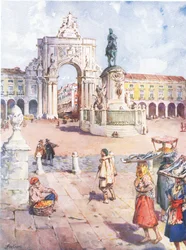 Praca do Comercio, Lissabon, fra Hutchinson