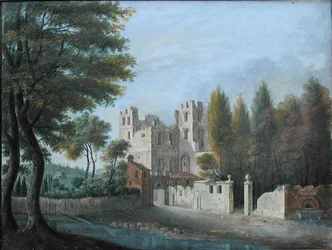 Italiensk landskab, ca.1820 (gouache på papir)