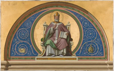 Skitse til Saint-Ambroise kirke: Saint Ambroise, ca. 1866 (olie på lærred)