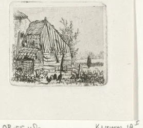 Høns i en lade