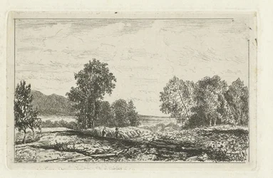 Landskab med to figurer