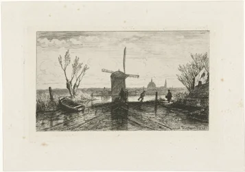 Skøjteløber ved en mølle