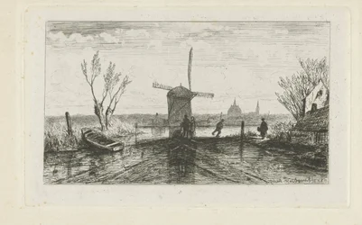 Skøjteløber ved en mølle