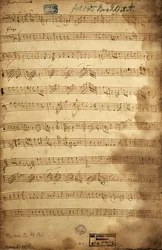 Partitur for trio af baryton, bratsch og bas til Angerfertigten, af Franz Joseph Haydn (1732-1809) Østrig