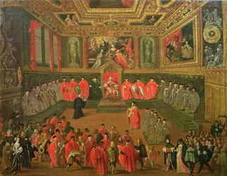 Audience med Doge i kollegiet i Ducale-paladset
