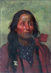 Chief Short Bull (olie på lærred)