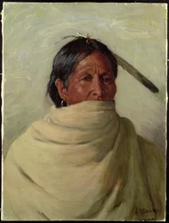Standing-Deer-Taos (olie på lærred)