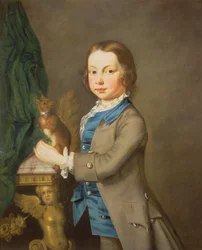 Et portræt af en dreng med et egern, 1700-tallet