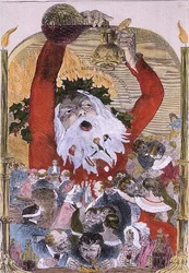 Glædelig jul af Kenny Meadows, fra Illustrated London News