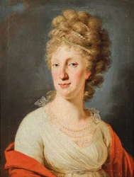 Kejserinde Maria Theresia (1772-1807), portræt med perlekæde