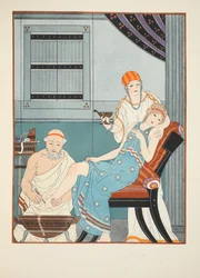 Blod udslip fra foden, illustration fra 