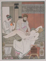 Undersøgelse af en patient, illustration fra 