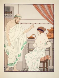 Fysisk undersøgelse, illustration fra "The Works of Hippocrates", 1934