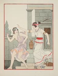 Trykt med flad hånd, illustration fra "The Works of Hippocrates", 1934