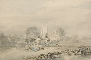 Autumn Sowing of the Grain, ca. 1794 (akvarel over grafit på papir)