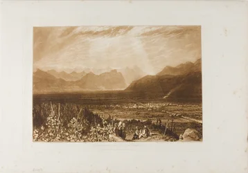 Alpernes kæde fra Grenoble til Chamberi, plade 40 fra Liber Studiorum