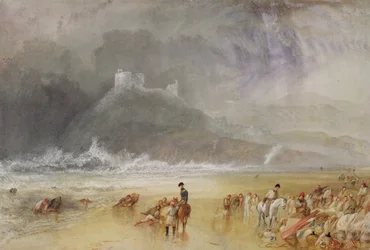 Criccieth Castle, Nordwales, ca. 1835